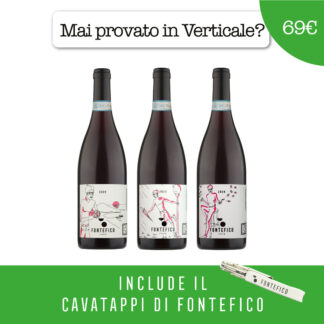 “Verticale Fossimatto” </br>annate 2022, 2023, 2024</br><font face="Frontage Regular">confezione da<br>3 bottiglie<br>miste</font>